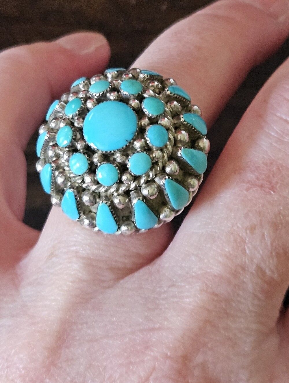 Collectable Zuni Diane Weebothee Turquoise Ring